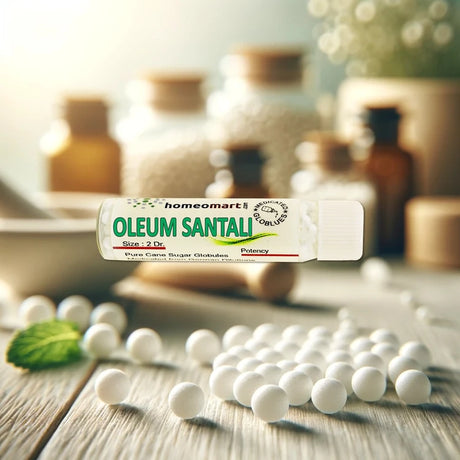 Santalum Album globules, Santalum Album medicated pills, oleum santali homeopathy pills