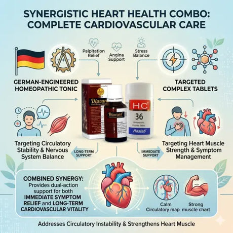 diacard gold drops, haslab hc36 tablets, crataegus heart remedy, natural heart tonic combo, circulation improvement homeopathy, heart weakness remedy, chest pain homeopathy, stress induced palpitations remedy