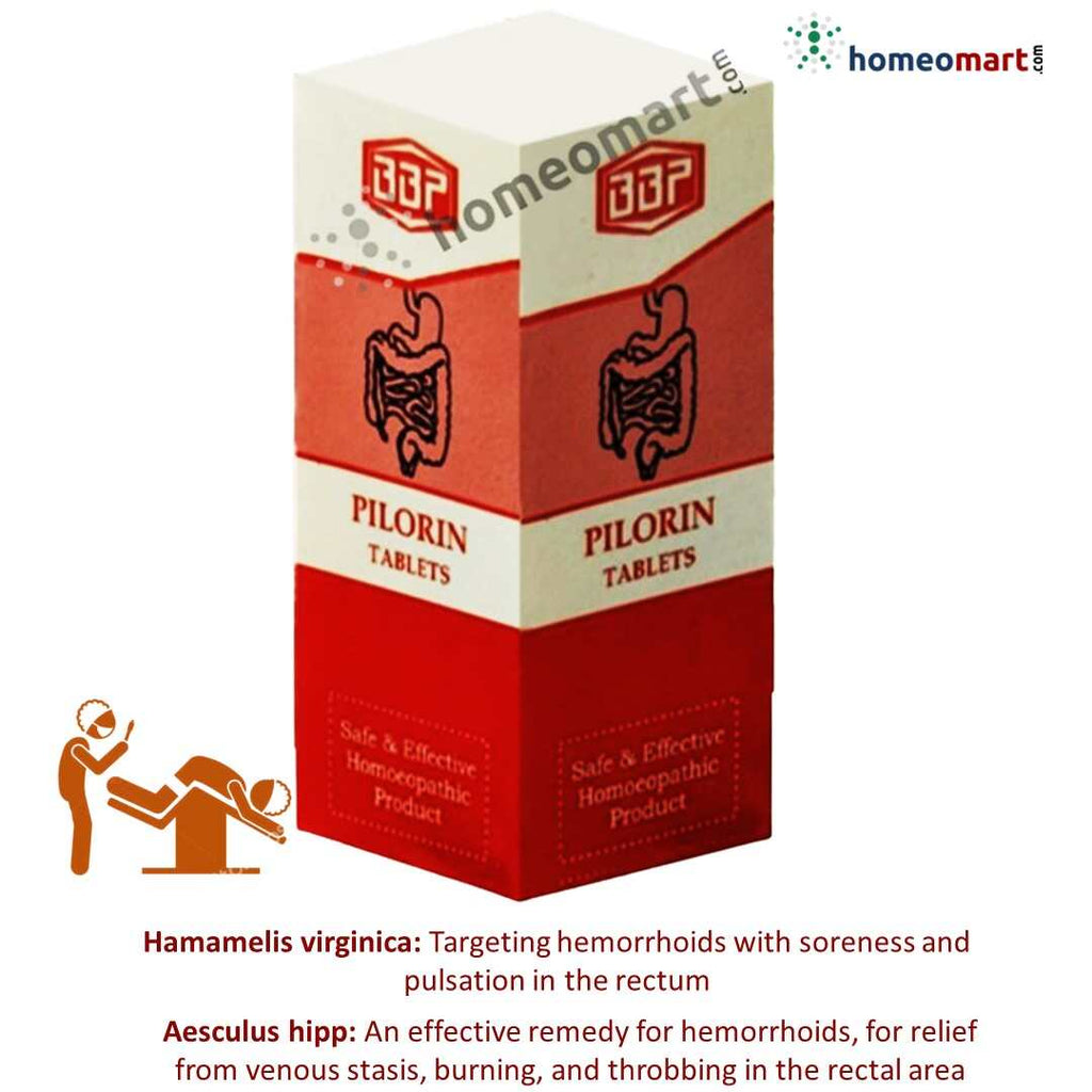 BBP Pilorin Tablets homeopathic Remedy for Piles and Fissures