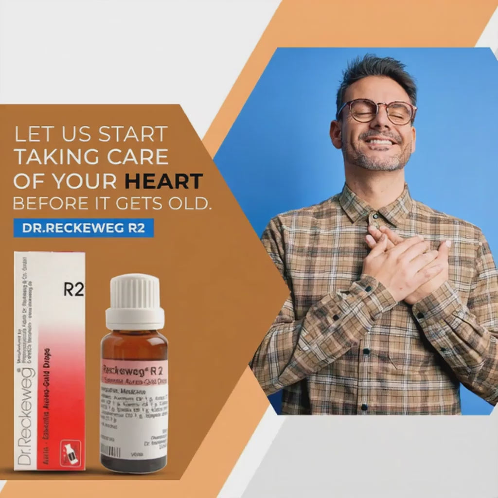 5 sec video showing a man happily clutching his heart area and homeopathy heart drops in foreground 