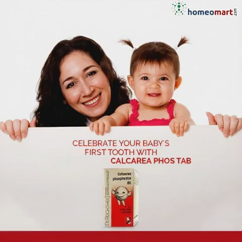 a brief 6 sec video on teething tablets for babies with happy mother and her baby