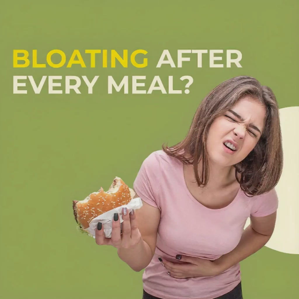 13 second video showing a woman having acidity discomfort after eating and heart burn  remedies in homeopathy surrounding a stomach on fire 