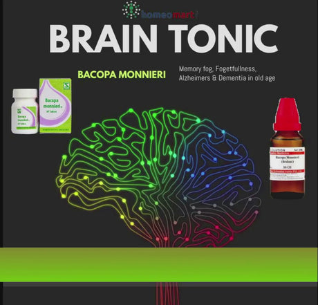 9 second video featuring brain neuron activation and brahmi (bacopa M) medicine bottles