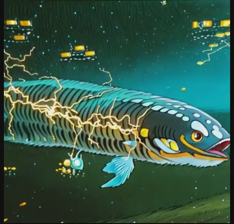 20 second video showing eel fish and its electric power with homeopathy aalserum medicines 