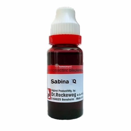 Bottle of Dr. Reckeweg Sabina Q on a white background