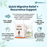 Homeopathy recurrent migraine relief, mig aid tablets, BC12 