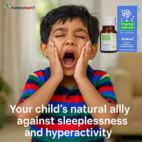 kindival uses, sleep tablets for children homeopathy, homeopathic calming medicine for kids, remedy for disturbed sleep in children, homeopathy for child anxiety and fear, child sleep support tablets, homeopathic tranquilizer for children