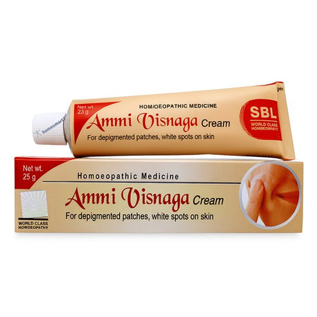 Ammi Visnaga Cream packaging with tube and box on a white background