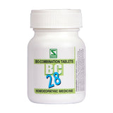 White bottle of Bio-Combination Tablets BC 28 on a white background