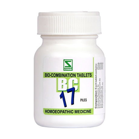 White bottle of Bio-Combination Tablets BC 17 on a white background