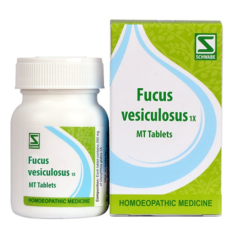 Fucus Vesiculosus 1x Tablets offer a natural homoeopathic remedy for managing obesity, non-toxic goitre, and thyroid-related weight issues