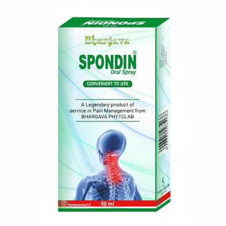 Spondin oral spray packaging with Bhargava Phytclab branding on a white background