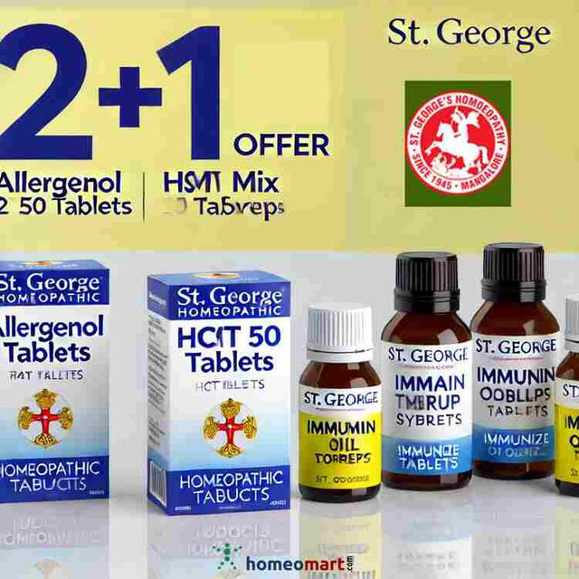 discount and offers on St.George Homeopathy medicines 2+1 Sale