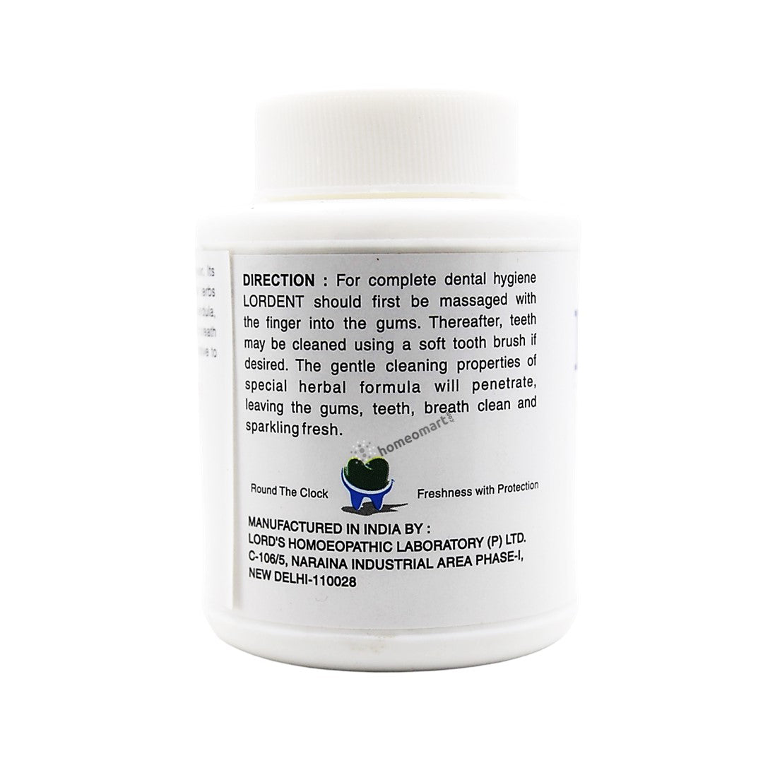lordent tooth powder Directions for use