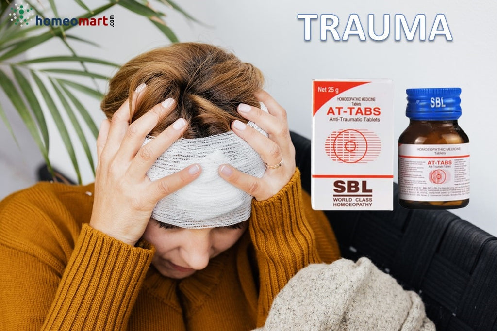 physical injury trauma treatment homeopathy AT tablets