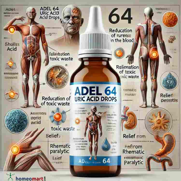 Uric Acid Treatment at Home with Adel 64 drops