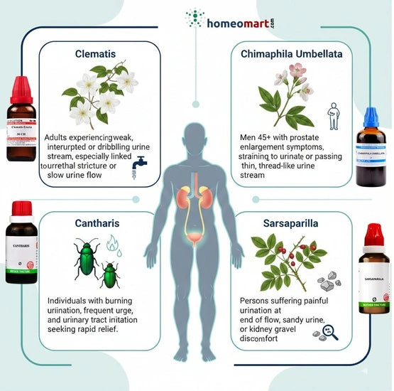Homeopathy treatment chart with symptoms, remediesfor urinary incontinence, weak  dribbling urine