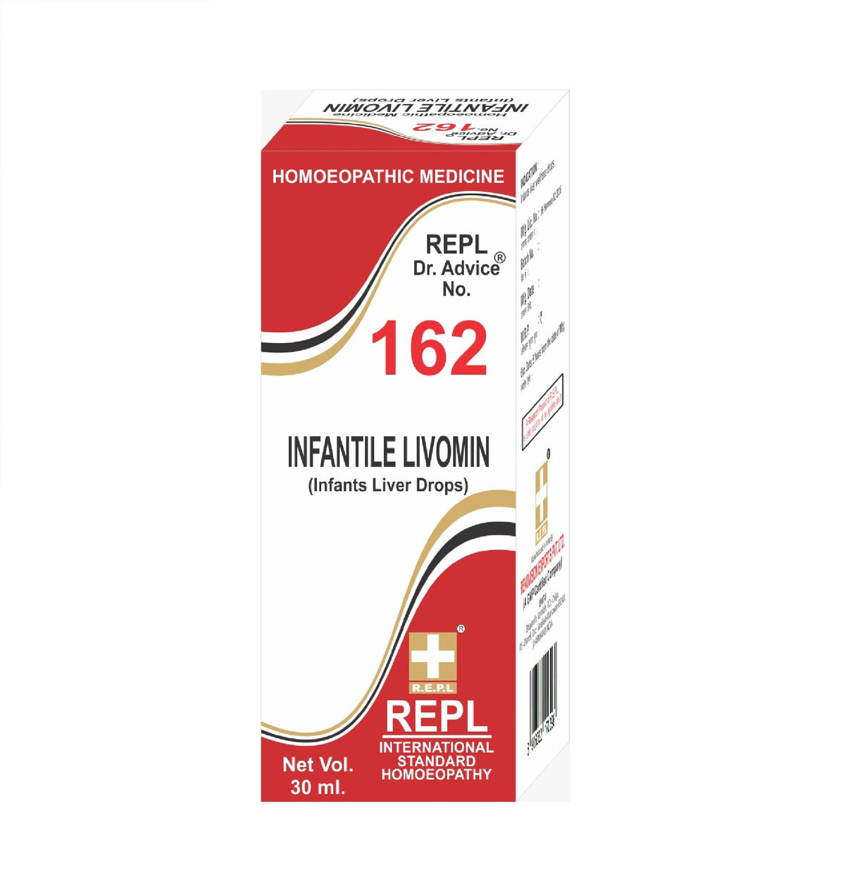 homeopathy REPL Dr Adv No 162 infantile livomin drops Infants liver wellness drops