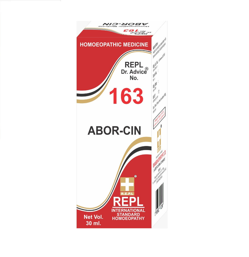 Homeopathy REPL Dr Adv No 163 abor-cin drops 