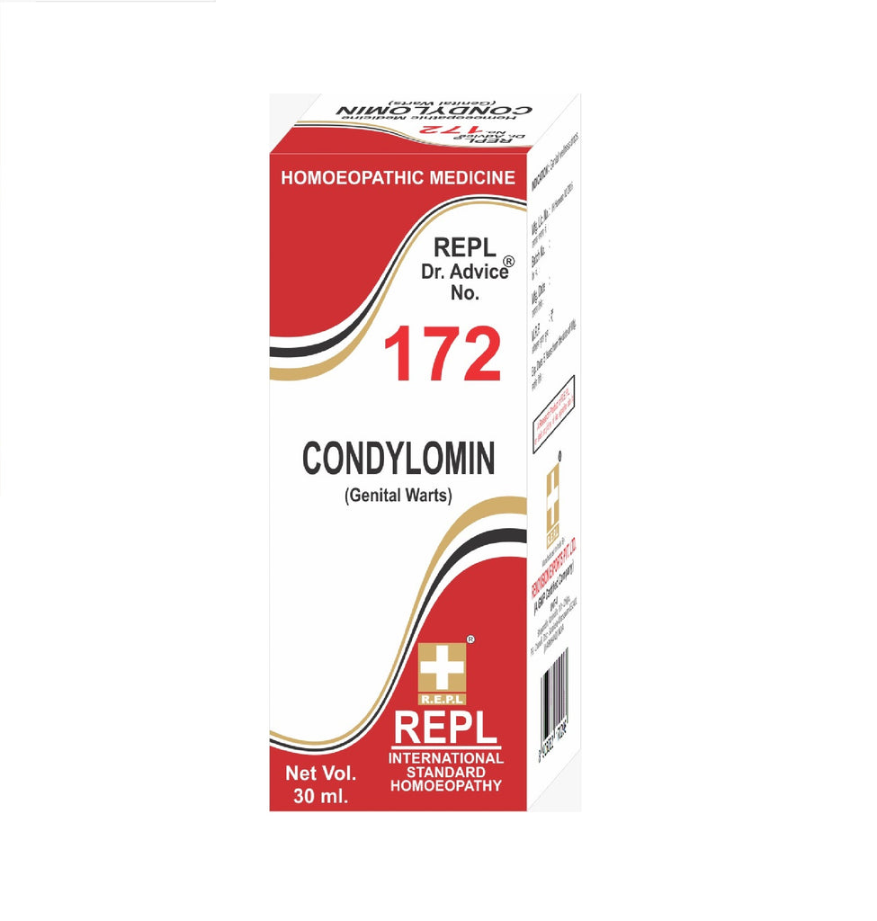  REPL Dr Adv No 172 condylomin drops Unlock the Power of Homeopathy for Anogenital Wart Treatment 