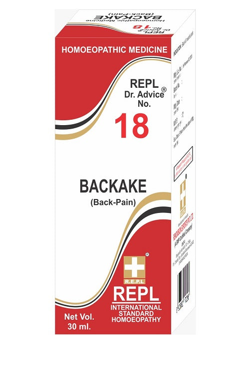 Homeopathy REPL Dr Adv No 18 backake drops