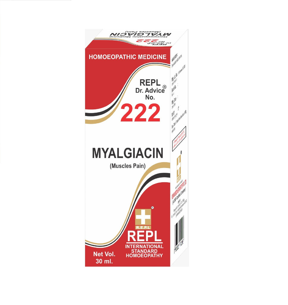 homeopathy REPL Dr Adv No 222  myalgiacin drops 