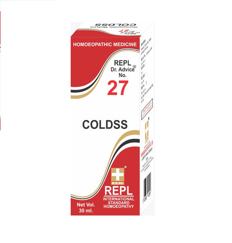 homeopathy REPL Dr Adv No 27 colds flu drops