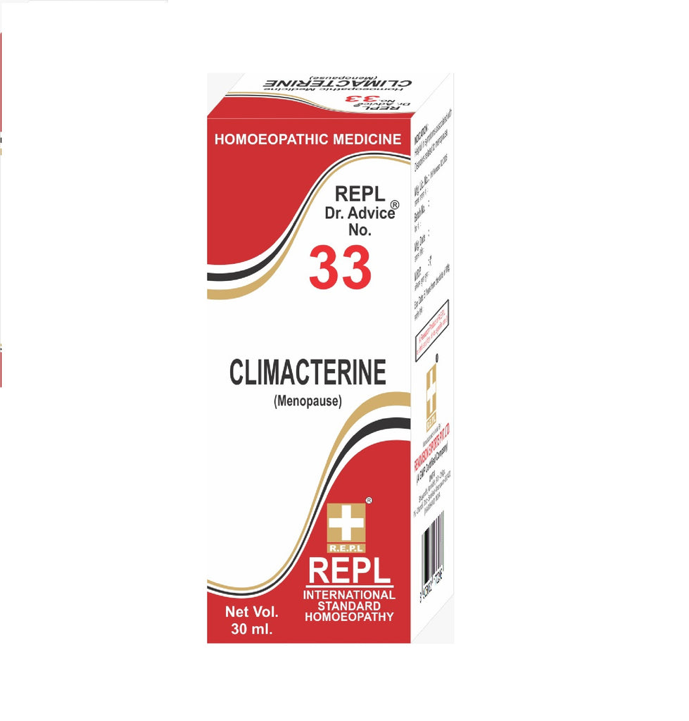 Homeopathy REPL Dr Adv No 33 climacterine drops