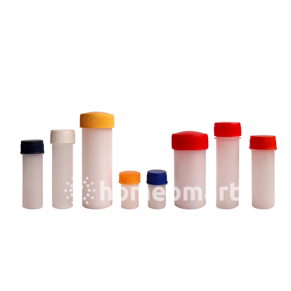 Homeopathy Plastic Pills Empty Bottles Opaque Super - 1/2, 1, 2, 4 Dram