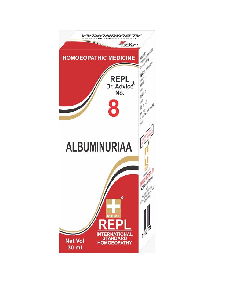 homeopathy REPL Dr Adv No 8 ALBUMINURIAA drops