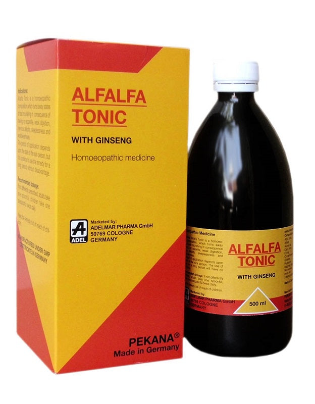 Adel homeopathy Alfalfa Tonic with Ginseng. General Weakness, Appetite Loss