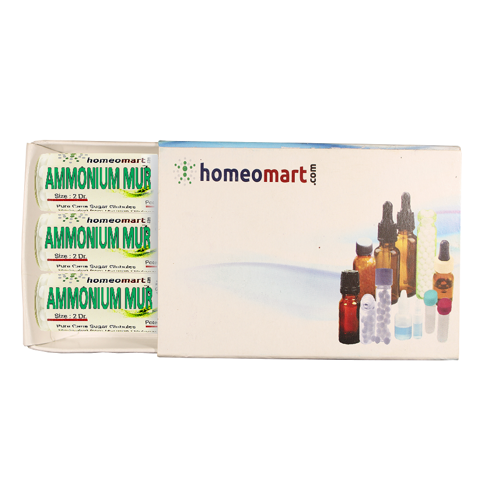 Ammonium Muriaticum Homeopathy 2 Dram Pills  Box