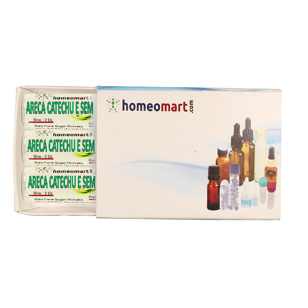 Areca Catechu Homeopathy 2 Dram Pills Box