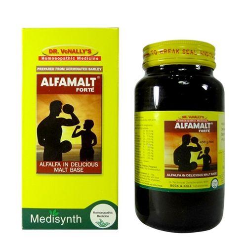 Medisynth Alfamalt Forte – homeopathic Alfalfa malt tonic for weight gain, energy, appetite, and anemia. Safe for kids, adults, and pregnant women.