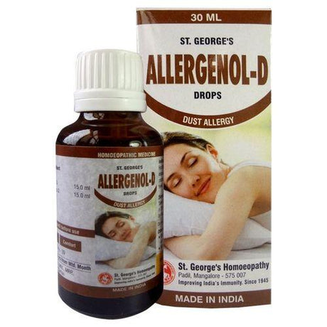 Allegenol D Drops provide fast relief from dust allergies, sneezing, nasal congestion & skin irritation. Homeopathic formula with Pothos Foetidus & Solanum Lycopersicum.

Crisp Marketing Message: