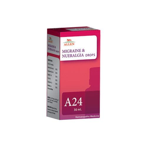 Allen A24 Homeopathy Drops for Migraine and Nueralgia