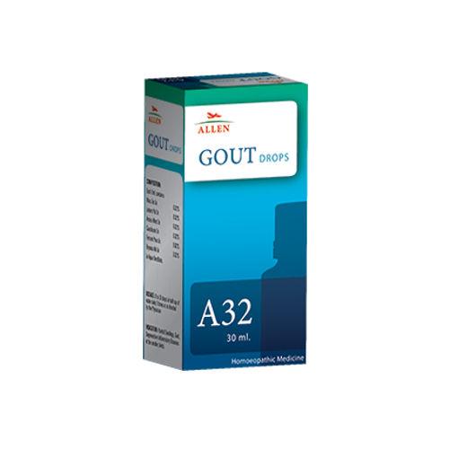 Allen A32 Homeopathy Drops for Gout (too much uric acid in the blood)