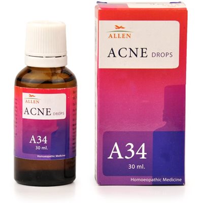 Allen A34 Drops, Homeopathic Acne Medicine