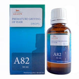Allen A82 Homeopathy Drops help prevent premature greying, strengthen hair roots, and reduce hair fall. Safe, natural, and effective homeopathic remedy