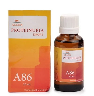 Allen A86 Drops, homeopathic medicine for protein in urine, proteinuria homeopathic medicine, medicine for proteinuria, homeopathic kidney medicine, kidney support drops, nephrotic syndrome homeopathy, renal support homeopathy, albumin in urine medicine, Allen A86