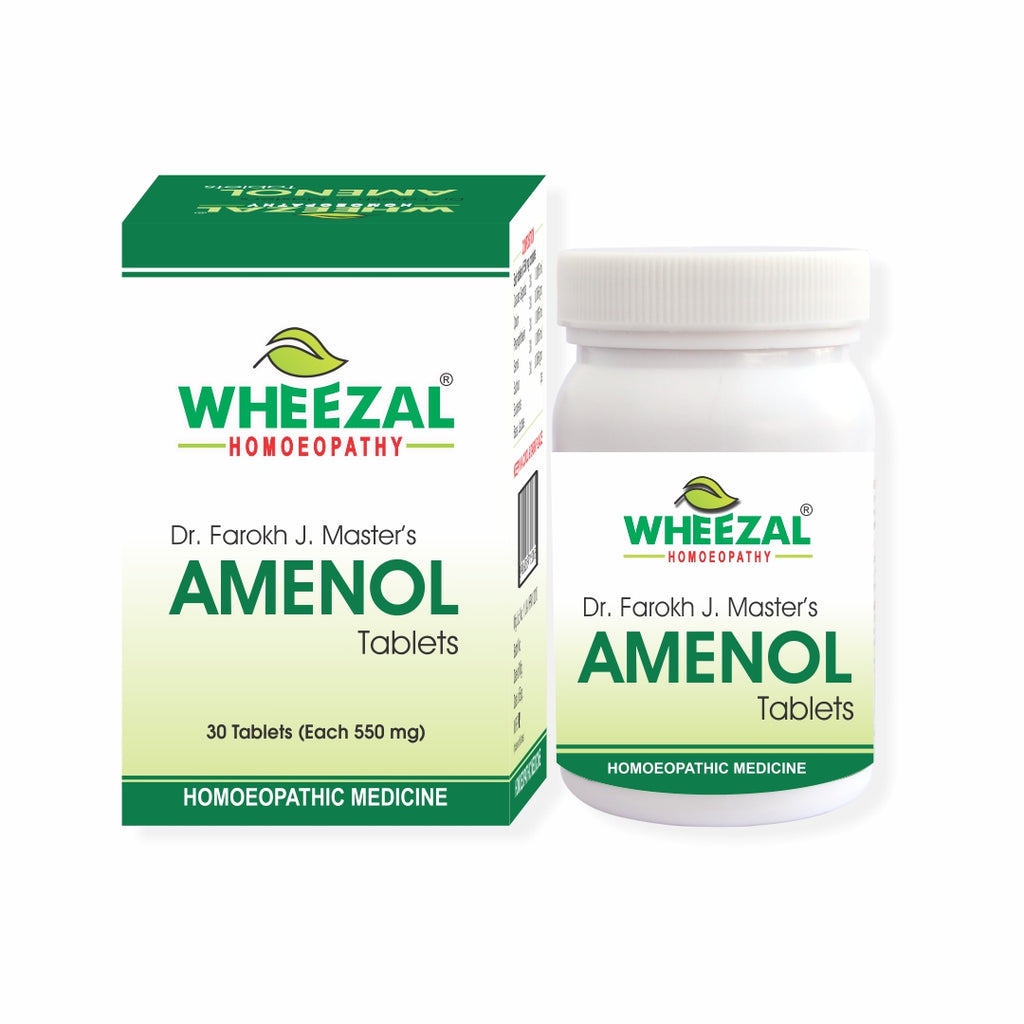 Wheezal Homeopathy Amenol Tablets for Amenorrhoea, Dysmenorrhoea