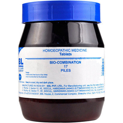 SBL Biocombination 17 (BC17) tablets for Engorged Rectal Veins (Piles)