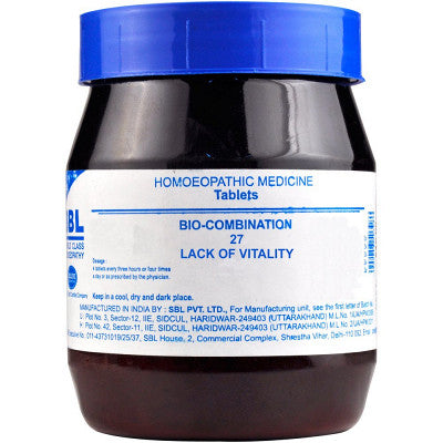 SBL Biocombination BC27 tablets for Lack of Vitality