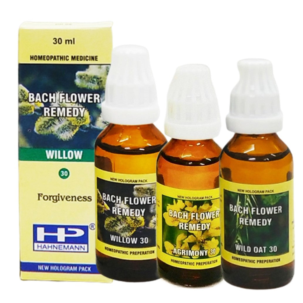 Hahnemann Bach Flower Mix Agrimony, Wild Oat, Willow for Drinking Habits alocohol  deaddiction