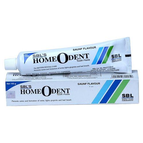 Homeodent Toothpaste (Saunf Flavour) fights caries, tartar, bad breath, and bleeding gums