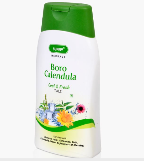 Bakson's Boro Calendula Talcum Powder for Prickly Heat.