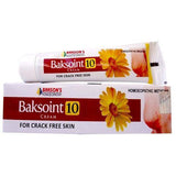 Bakson Baksoint 10 homeopathy Cream for cracked heels with Calendula, Zinc Oxide, and Boric Acid.