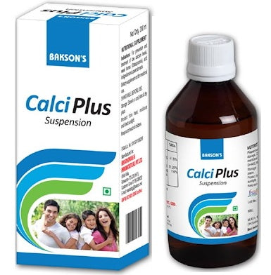 Calci Plus Powder Bakson's Calci Plus Suspension | Calcium & Vitamin D3 for Strong Bones ...