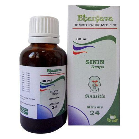 hargava Minims 24 Sinin Drops relieve sinusitis, nasal congestion, sneezing & breathing trouble with homeopathy. Safe for acute & chronic sinus conditions.