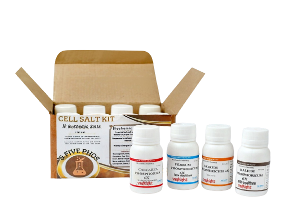 Homeopathy Biochemic cell salt kit  with  Calc Fluor, Calc Phos, Kali Phos, Natrum Mur, Silicea etc